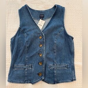 J.Crew Classic Blue Denim Vest